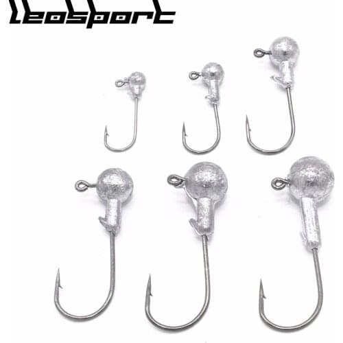 2018 5 PSC/Lot New High Quality 1g/2g/4g/6g/8g/10g Lead Head Hook Jigs Bait Fishing Hooks For Soft Lure Fishing Tackle