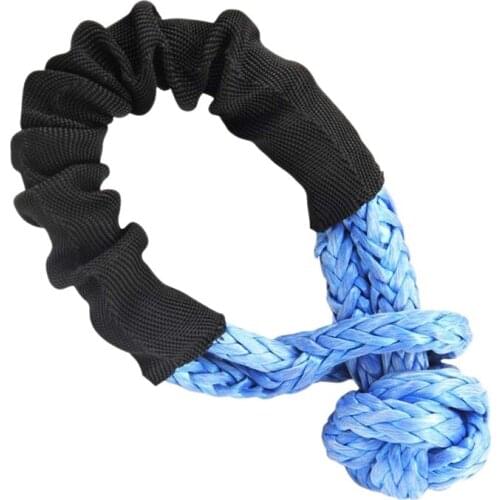 38,000Lbs Break Strength Synthetic Soft Shackle Rope Synthetic Tow Recovery Strap Auto Parts Tow Rope