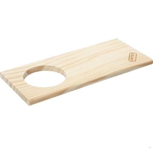 32*15cm Rectangle Wooden Totoro Hamster Squirral Platform Natural Wood Board with 10cm Hole Fixed Cage Jumping Climbing Toy