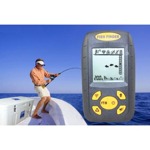 Portable Sonar LCD Fish depth Finder, Alarm 100M AP,fishing lure,ice Fish Finder echo sounder with retail box