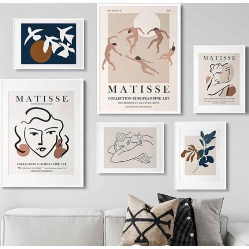 Henri Matisse Tree Girl Dance Picasso Boho Lines Posters And Prints Wall Art Canvas Painting Wall Pictures For Living Room Decor