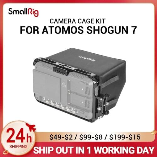 SmallRig Camera Cage Kit & Sunhood for Atomos Shogun 7 Monitor With HDMI Cable Clamp Monitor Cage 2409