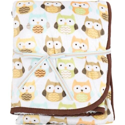 Warm Blankets Newborn Baby Soft Thicken Double Layer Coral Printed Bedding Blanket Adult Office Siesta Shawls Childrens Cover