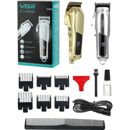 VGR Barber Hair Clipper Professional Trimmer Electric LCD Display USB Interface For Charging And Plugging R-278