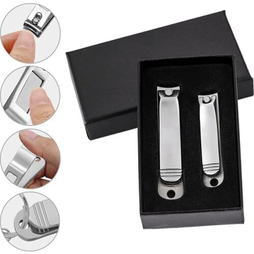 Meisha 2PCS High Quality Nail Clipper Stainless Steel Nail Trimmer Manicure Pedicure Beauty Tools Finger Nail Scissors HE0004