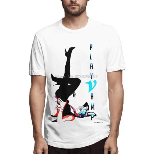 Men SERVAMP Sleepy Ash Anime Shirota Mahiru Black T-Shirt Playvamp Kuro TShirt Pure Cotton Tees Harajuku Shirt