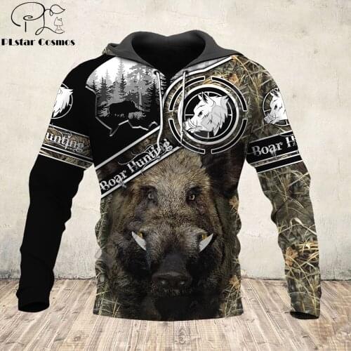 Beautiful Boar Hunting 3D All Over Printed Unisex Deluxe Hoodie Men Sweatshirt Zip Pullover Casual Jacket Tracksuit KJ315