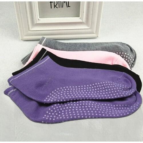 New 1 Pair Women Yoga Socks Gym Cotton Toe Socks Girls Fitness Sport Socks Anti slip Breathable Elastic
