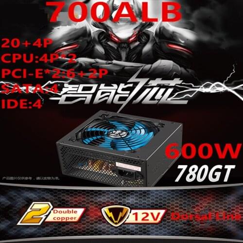 New Original PC PSU For Golden Field Brand 780GT Intel ATX Mute Rated 600W Peak 700W Power Supply 700ALB