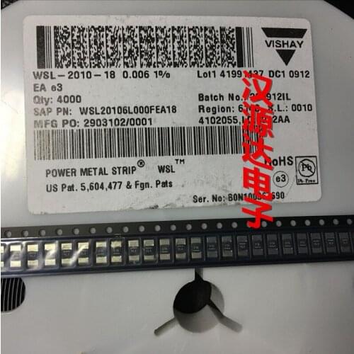 Original new 100% WSL20106L000FEA18 SMD alloy resistance 2010 6L0 0.006R 1% 110PPM 1W (Inductor)
