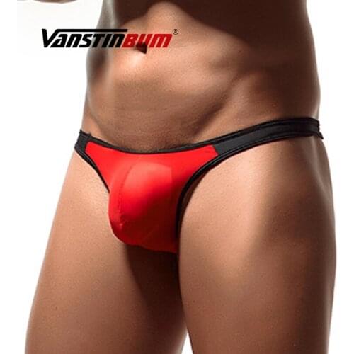 VANSTINBUM New Mens Sexy Low Waist G-String Tongs Ultra-thin Comfortable Bikini Panties Cueca Male U Pouch Bulge Briefs T-back