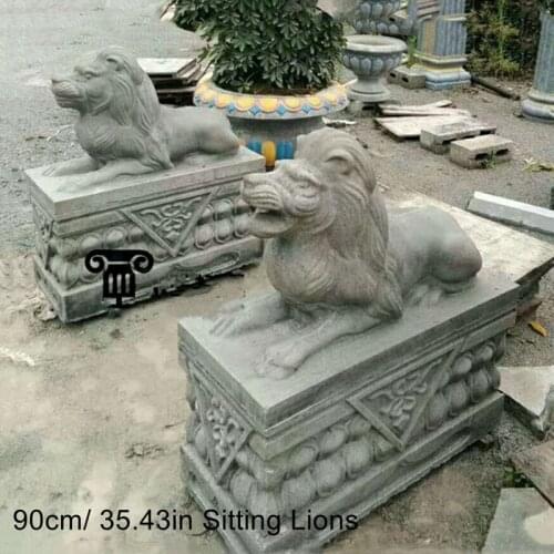 Vivid Beautiful Garden Decoration Traditional Classic Ancient Greek Western Design Plastic Sitting Lying Lion Statue Molds