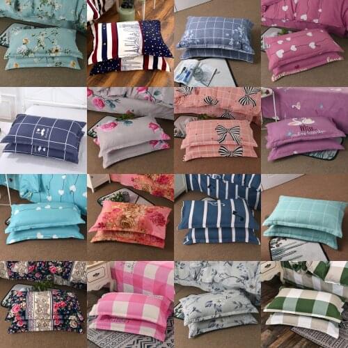 Pillowcase Pillow Case Adult One-Pair Package Skin-Friendly Brushed High-Density Adult plus Size Student Pillowcase Pillow Case