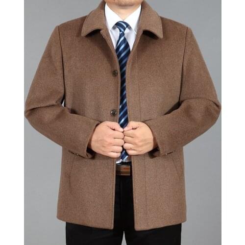 XXXL XXXXL Casual Men' s Woolen New Arrivals Full Winter For Male Wool Overcoat 50% Off Men Jackets Coat