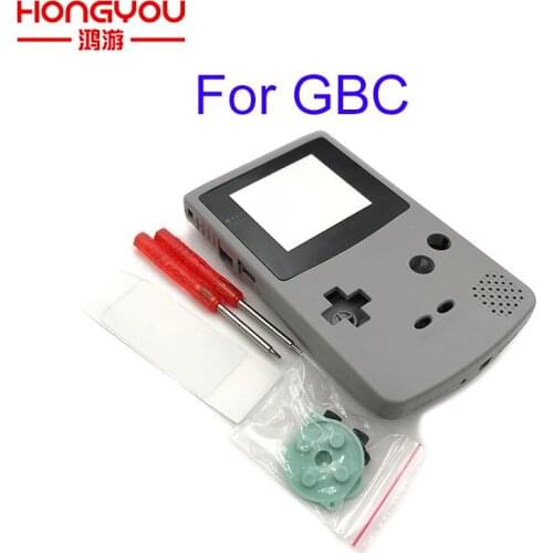 For GBC Gray Shell Case Replacement For Gameboy Color GBC game console full housing