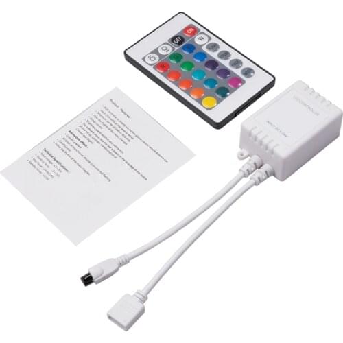 LED Light Controller,with 24 Keys Control for RGB Bluetooth Controller Smart Phone APP and IR Smart Remote Controller
