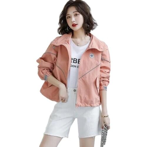 Women Jacket 2021 New Spring Autumn Fashion Long sleeve Short Coat Basic Coat Loose Jackets Female Windbreaker Casual Outwear