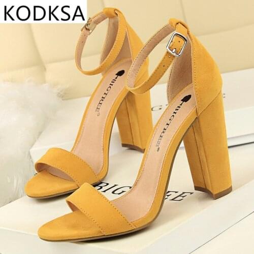 2021 Sexy High Heels New Women Pumps Comfort Women Shoes Block Heels Ladies Shoes Buckle Women Heels Female Shoes Women Sandals