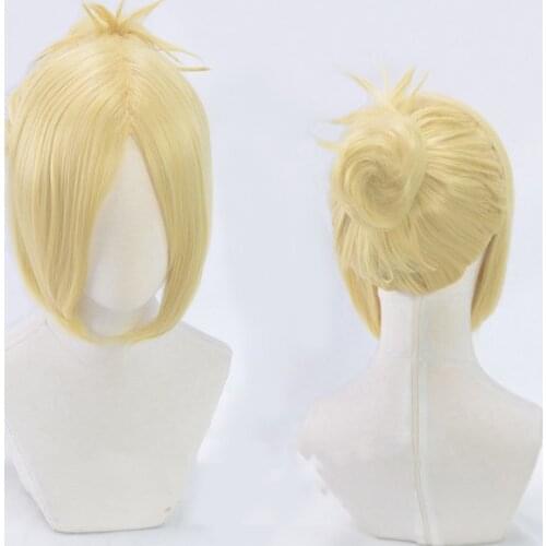 Attack on Titan AnnieLeonheart Female Giant Yellow Wig Halloween Role Play+Hairnet