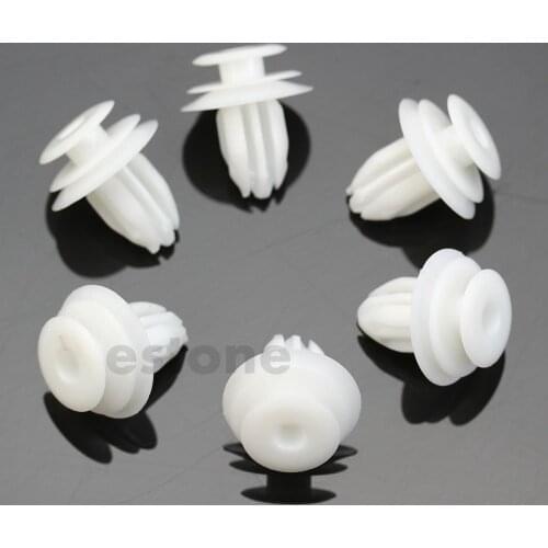 2021 New 10Pcs Nylon Trim Board Panel Retainer White Clip for Toyota Push Type Car Interior Retainer