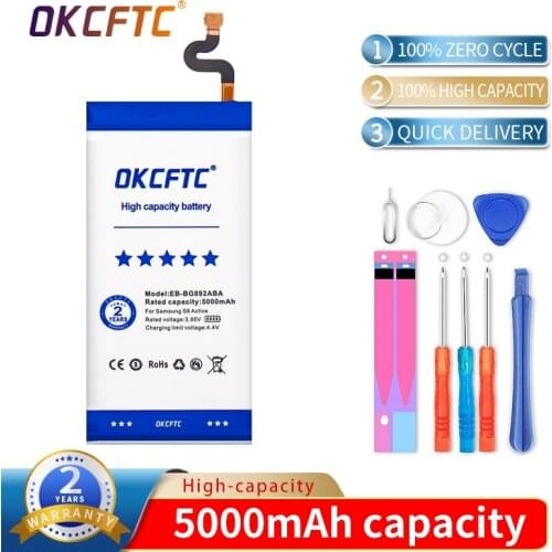 5000mAh Original Replacement Battery EB-BG892ABA For Samsung Galaxy S8 Active Authentic Phone battery