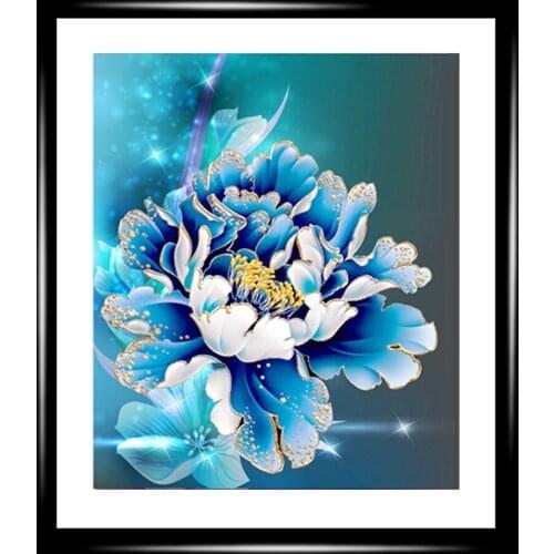 Diamond mosaic full square diamond embroidery beads Shiny peony flower floral flower diamond cross stitch sets unfinish painting