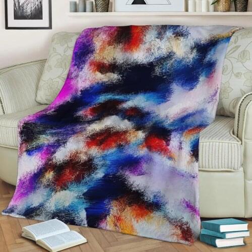Abstract Geometric Pattern 3D Printed Velvet Plush Throw Fleece Blanket Bedspread Sherpa Blanket Home Decora