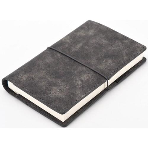 B6 Genuine Leather Notebook Elastic Band Agenda Organizer Notebooks And Journals Stationery Office Bussiness School Supplies