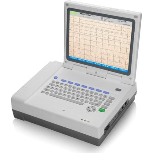 BR-ECG12F Guangzhou 12 channel 12 inch interpretive CE for Human and Veterinary Use portable ecg machine price of ecg machine