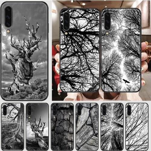 Black and white dead wood stone Phone case For Samsung Galaxy A 3 5 7 8 10 20 21 30 40 50 51 70 71 E S 2016 2018 4G black art