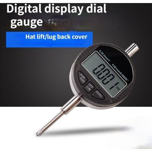 Digital dial indicator electronic digital indicator 0-12.7/0-25.4mm cap type high precision