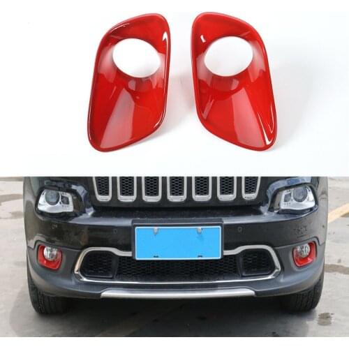 For Jeep Cherokee 2014-2016 2Pc/Set Chrome ABS Exterior Car Styling Front Fog light Lamp Trim Decor Frame Sticker Cover