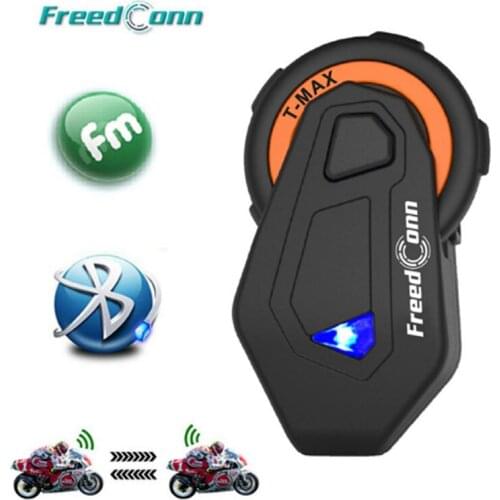 Newst Freedconn T-MAX Motorcycle Headset 8 Riders Communication 1000m Motorbike Helmet Group Intercom FM Radio Bluetooth 4.1