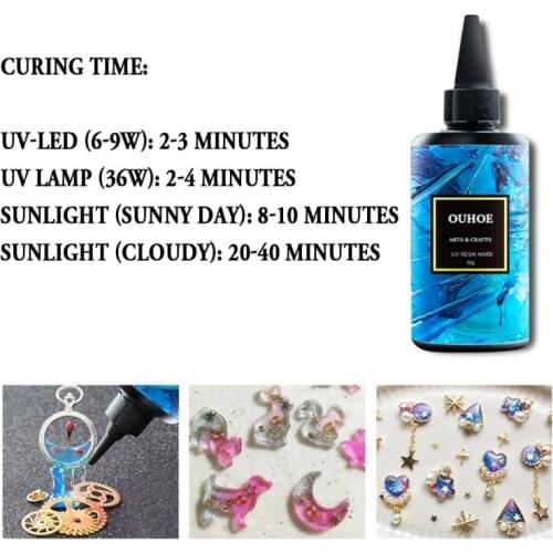 Jewelry Making Tools 30g UV Ultraviolet Resin Gel Curing Quick-drying Non-toxic Transparent Sunlight Activated Hard Mold DIY