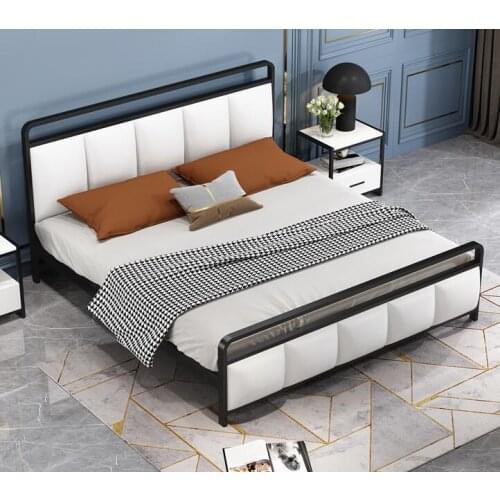 Ironwrought bed 1.5m single 1.8 Nordic reinforced iron bed childrens iron frame bed
