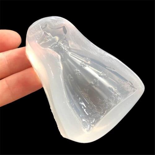 Kitchen DIY Creative 3D Tee Dress Silicone Mold Chocolate Fondant Cake Lady Princess Dress Tutu Skirt Baking Tools