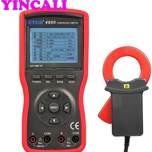 Multi-functional Oli Pumping Multi-purpose Meter ETCR4800 Pumping Meter 0V~700V, 0.0mA~300A Pumping Unit Patrol Tester
