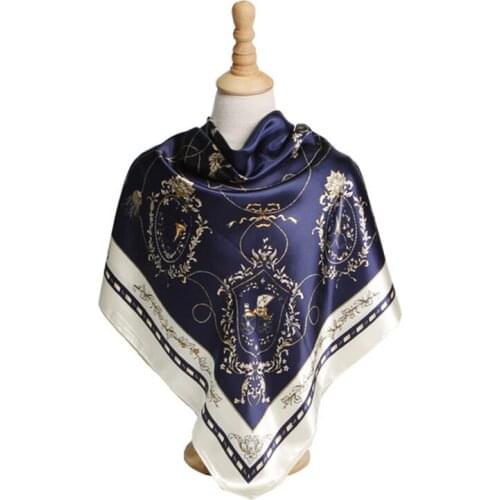 BONJEAN Fashion Scarf For Women Shawls Floral Print Stoles Triangle Bandana Luxury Brand Half Handkerchief Women Scarf