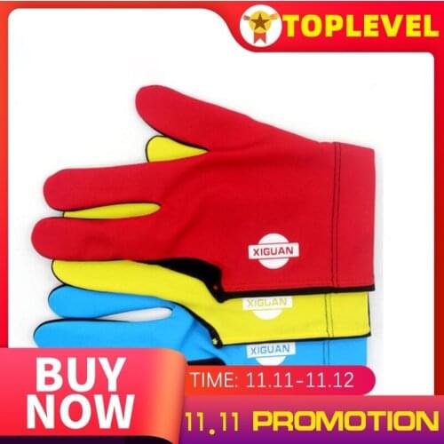 New Billiard Glove Three Fingers Left Hand Red/Blue/Yellow Colors Gloves Billiard Accessories China 2019
