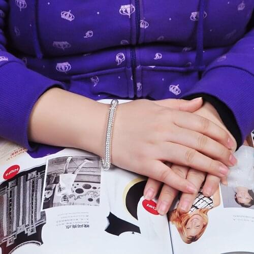 New 925 sterling silver bracelet female models simple style serpentine bracelet solid silver bracelet birthday present