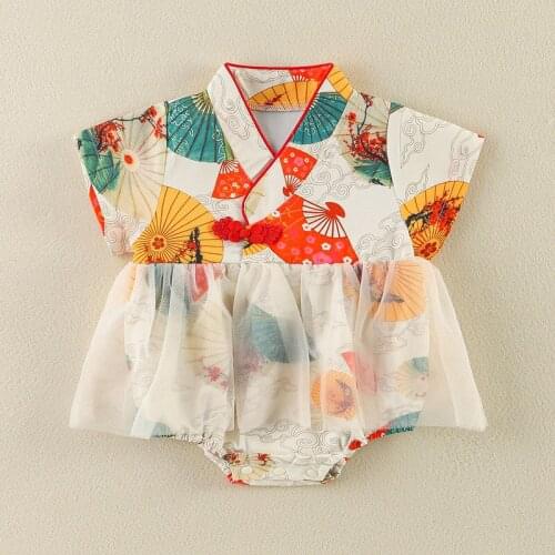 Newborn Baby Dress Summer Thin Girl Summer Dress Princess Clothes Rompers