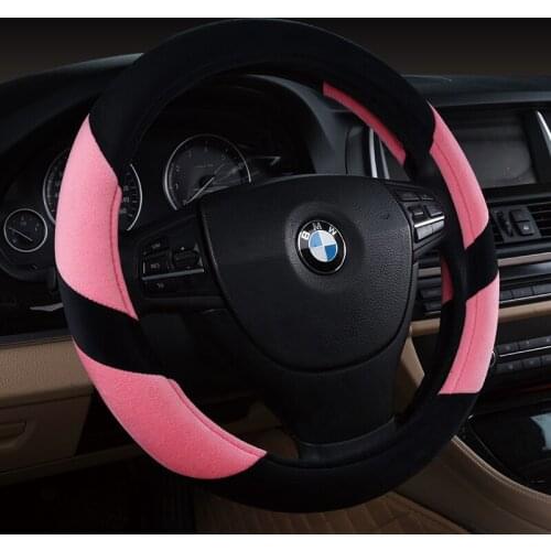 PLUSH Universal Car Steering-wheel Cover 38CM Car-styling Sport Auto Steering Wheel Covers Anti-Slip Automotive Accessories