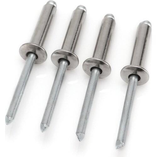 50PCS 304 semi-steel open-type M4*16core pulling rivets Blind Round Head Rivets Nail Decoration Pop Rivets