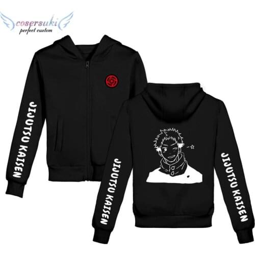 Jujutsu Kaisen Yuji Itadori Casual sweaters for boys and girls zipper sweaters Long Sleeve Clothes