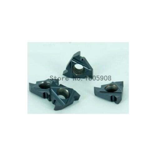 Free shopping 10pcs 16ER AG60 Threaded Inserts Indexable Tungsten Carbide Threading Lathe Inserts for Threaded Lathe Holder