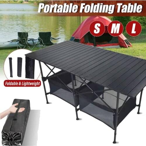 Outdoor Foldable BBQ Table Portable Camping Picnic Table Waterproof Durable Foldable Desk for Outdoor Camping Hiking Fishing