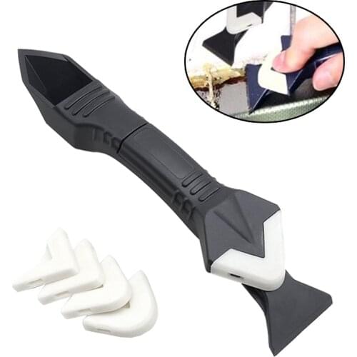 3 In 1 Glass Glue Angle Scraper Caulking Tool Shovel Binder Multifunctional Rubber Shovel Silicone Remover Angle Seam Shovel
