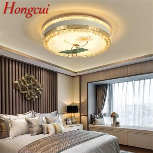 Hongcui Contemporary Ceiling Light LED Creative Crystal Lamp Fixtures Home For Bed Room Decoration