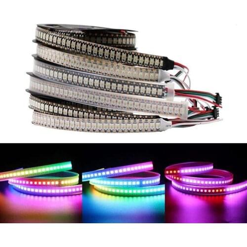 WS2812B LED Strips ws2812 IC RGB individually addressable 5050 leds strip light Waterproof diode flexible neon led tape lamp 5V