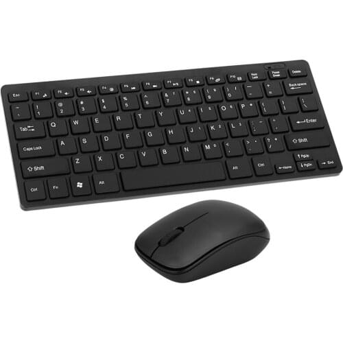 2.4GHz Wireless Keyboard Mouse Combo Ultra Thin w/ USB Receiver Adapter Protective Cover for Desktop Notebook Laptop Android
